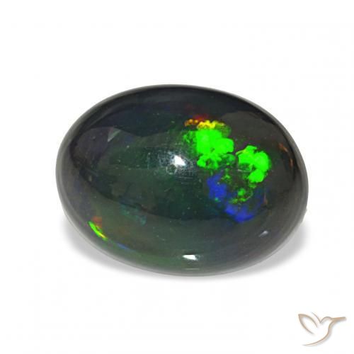 3.56ct Multicolore Opale nero, Ovale, Opaco