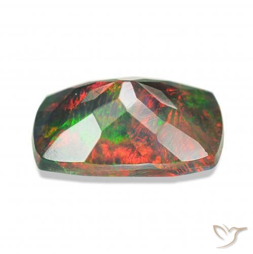 Opale nero Multicolore naturale da 1.20 ct, Cuscino, Opaco