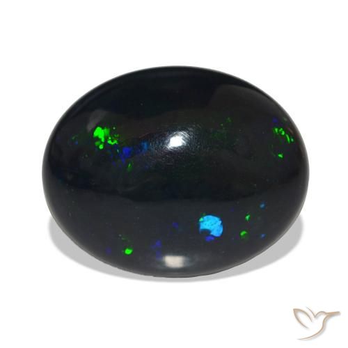 11.99ct Multicolore Opale nero Pietre preziose, Ovale, Opaco