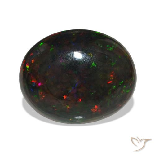 Opale nero Multicolore naturale da 13.53 ct, Ovale, Opaco