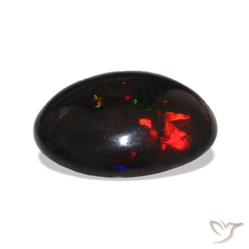 Opale nero Multicolore naturale da 9.65 ct, Ovale, Opaco
