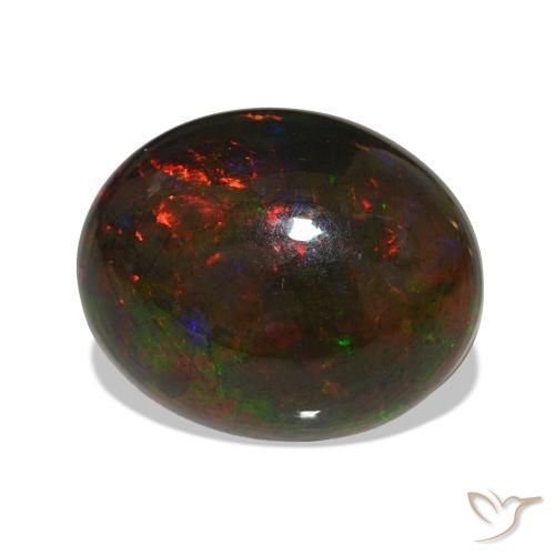 Opale nero Multicolore naturale da 10.15 ct, Ovale, Opaco