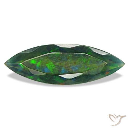 2.17ct multicolore opale nero, marchesa, traslucido