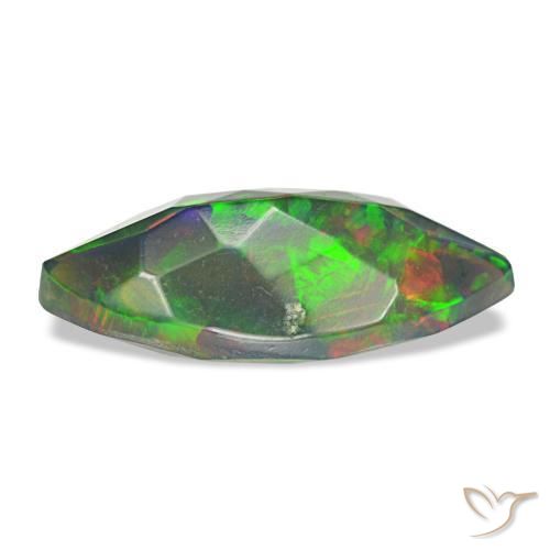 Opale nero naturale multicolore da 1,00 ct, marchesa, traslucido