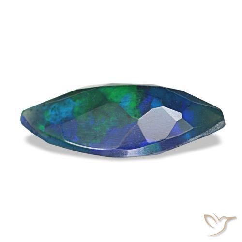Opale nero naturale multicolore da 0,96 ct, marchesa, opaco