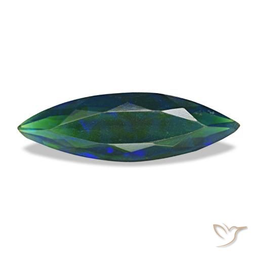 Opale nero naturale multicolore da 1,81 ct, marchesa, traslucido