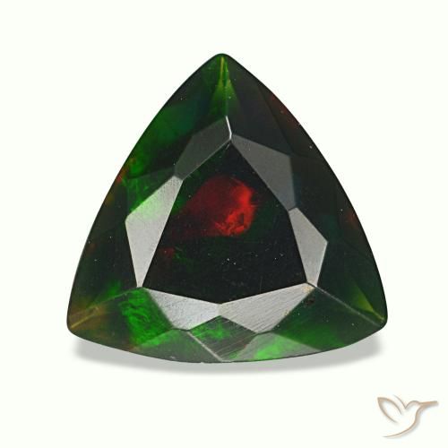 1.19ct multicolore opale nero, trillion, opaco