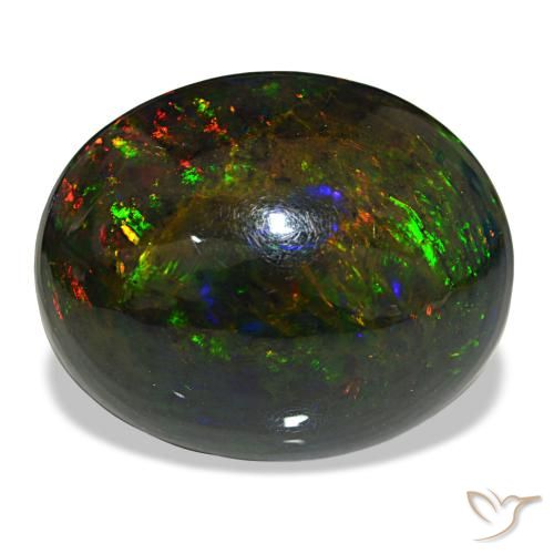 21.50ct multicolore opale nero, ovale, opaco