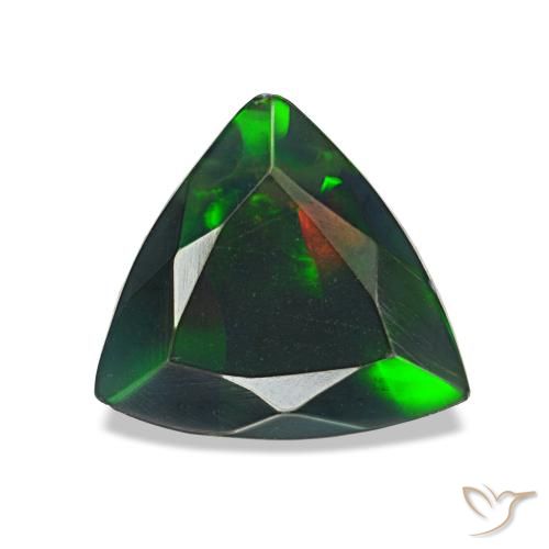 Opale nero naturale multicolore da 1,07 ct, trillion, opaco