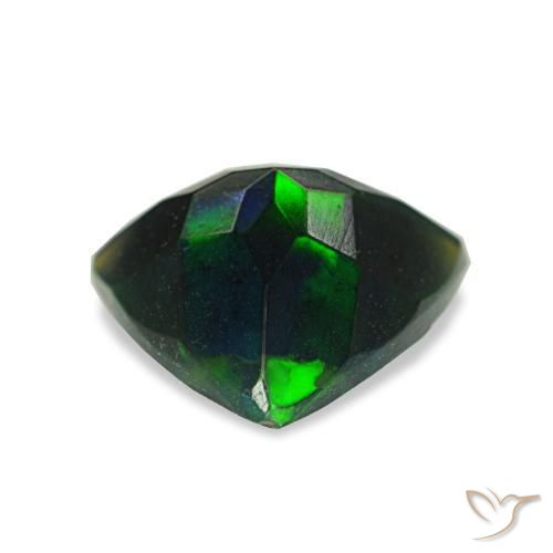 Opale nero naturale multicolore da 1,07 ct, trillion, opaco