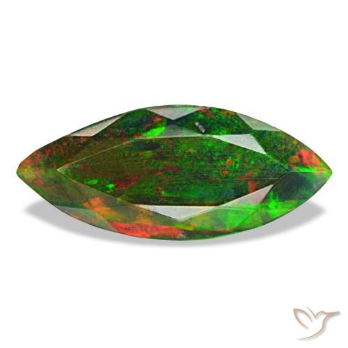 2.22ct multicolore opale nero, marchesa, opaco
