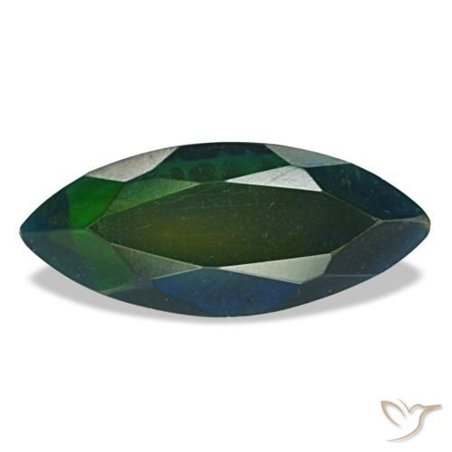 Opale nero naturale multicolore da 1,77 ct, marchesa, traslucido