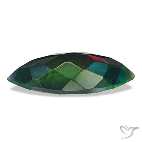 Opale nero naturale multicolore da 1,77 ct, marchesa, traslucido