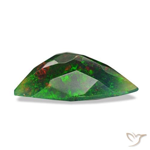 Opale nero naturale multicolore da 1,16 ct, forma fantasia, traslucido