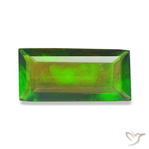 Opale nero naturale multicolore da 1,33 ct, baguette, traslucido
