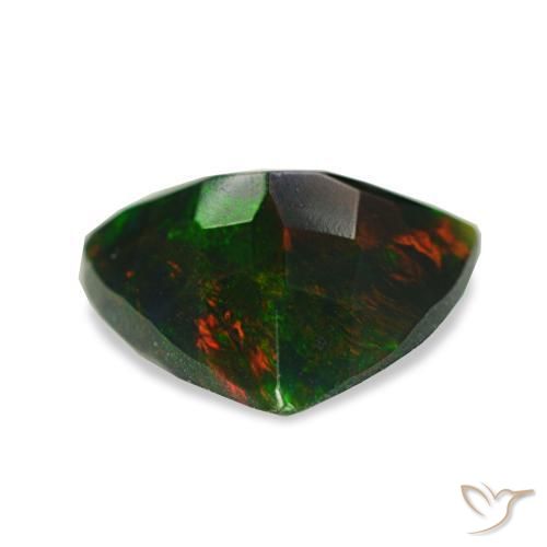 Opale nero naturale multicolore da 1,19 ct, trillion, opaco