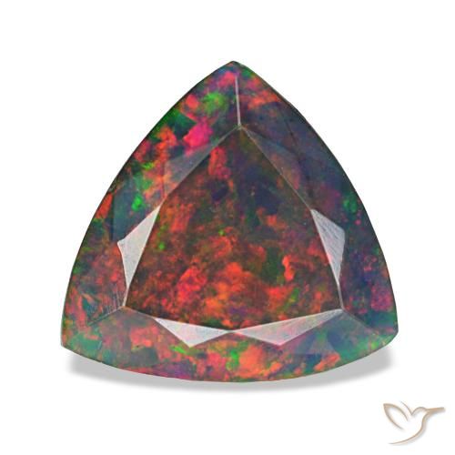 2.72ct multicolore opale nero, trillion, opaco