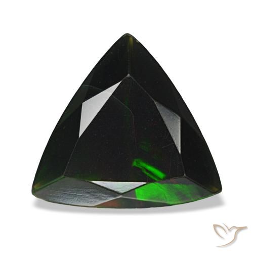 Opale nero naturale multicolore da 1,28 ct, trillion, opaco