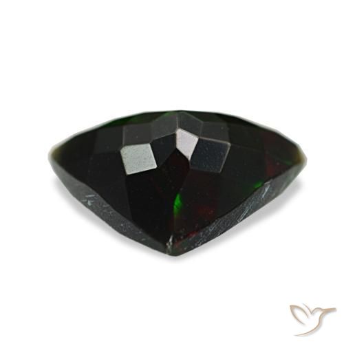 Opale nero naturale multicolore da 1,28 ct, trillion, opaco