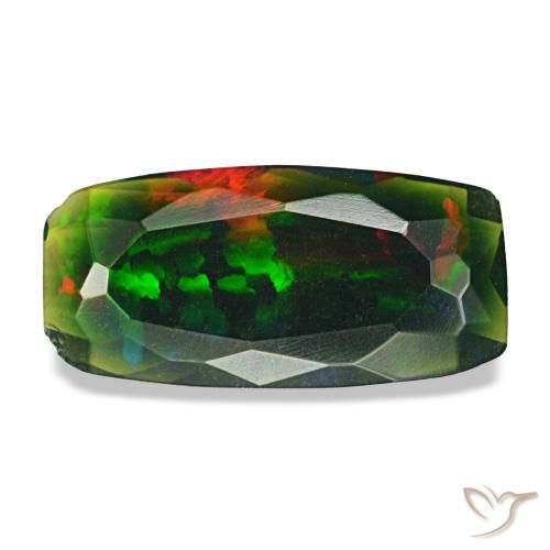 1.18ct multicolore opale nero, cuscino, traslucido