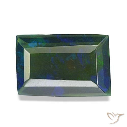 1.49ct multicolore opale nero, baguette, traslucido