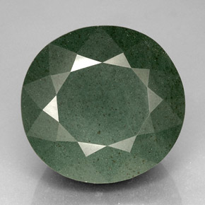Pietra del sangue Verde naturale da 105.95 ct, Taglio rotondo, Opaco