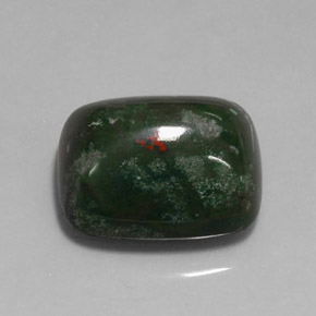Eliotropio naturale verde da 18,96 ct, taglio a cuscino, opaco