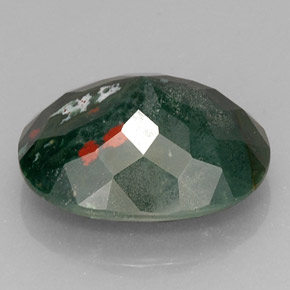 Eliotropio naturale verde da 16,97 ct, taglio ovale, opaco