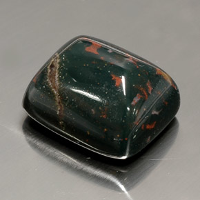 Eliotropio naturale verde da 26,05 ct, taglio a cuscino, opaco