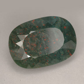 Eliotropio naturale verde da 20,24 ct, taglio a cuscino, opaco