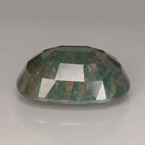 Eliotropio naturale verde da 20,24 ct, taglio a cuscino, opaco