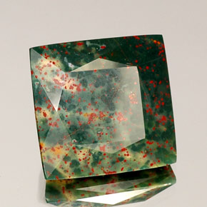 Eliotropio naturale verde da 21,53 ct, quadrato, opaco