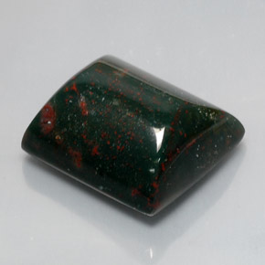 Eliotropio naturale verde da 18,65 ct, baguette, opaco