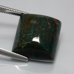 Eliotropio naturale verde da 18,65 ct, baguette, opaco