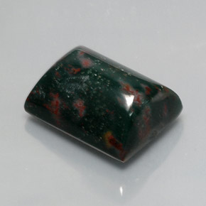 Eliotropio naturale verde da 10,72 ct, baguette, opaco
