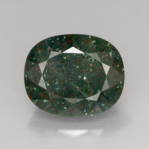 Eliotropio naturale verde da 15,97 ct, taglio ovale, opaco