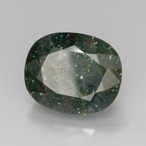 Eliotropio naturale verde da 15,97 ct, taglio ovale, opaco