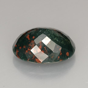 Eliotropio naturale verde da 19,37 ct, taglio ovale, opaco
