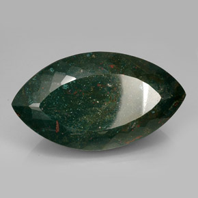 Pietra del sangue Verde maculato naturale da 469.00 ct, Taglio marquise, Opaco