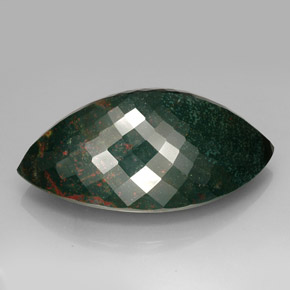 Pietra del sangue Verde maculato naturale da 469.00 ct, Taglio marquise, Opaco