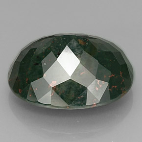 Eliotropio naturale verde da 24,04 ct, taglio ovale, opaco