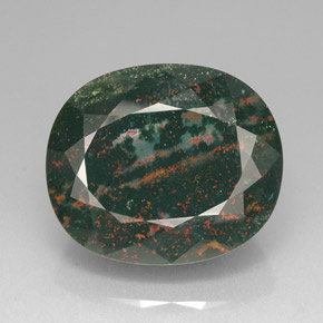 Eliotropio naturale verde da 76,20 ct, taglio ovale, opaco