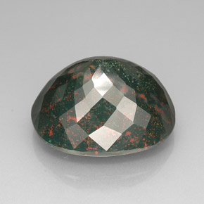 Eliotropio naturale verde da 76,20 ct, taglio ovale, opaco
