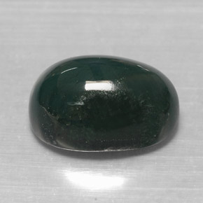 Eliotropio naturale verde da 7,81 ct, taglio ovale, opaco