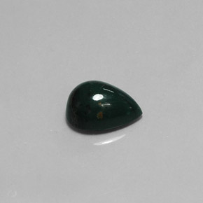 Eliotropio naturale verde da 4,59 ct, taglio a pera, opaco