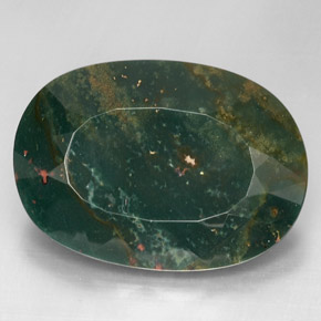 Eliotropio naturale verde da 67,31 ct, taglio ovale, opaco