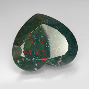 Eliotropio naturale verde da 86,15 ct, a forma di cuore, opaco