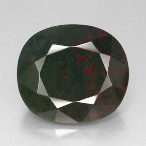 Eliotropio naturale verde da 30,29 ct, taglio a cuscino, opaco