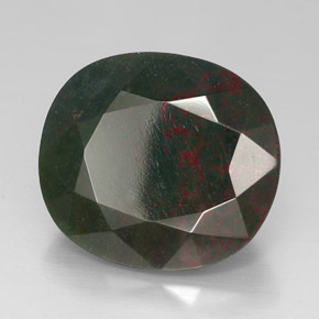 Eliotropio naturale verde da 30,29 ct, taglio a cuscino, opaco