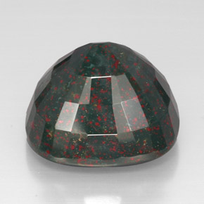 Eliotropio naturale verde da 54,82 ct, taglio a cuscino, opaco